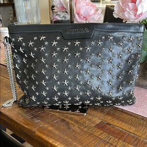 Jimmy Choo Black Star-Studded Women's Bag